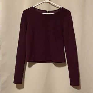 Ribbed long sleeve crop top